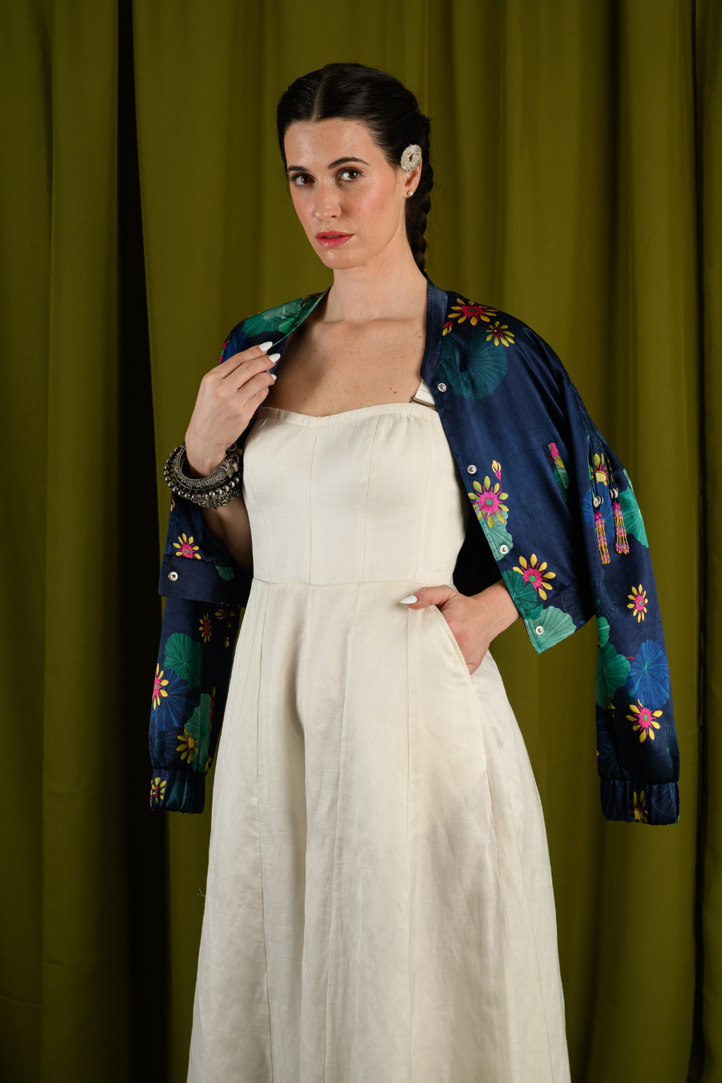 BomberJacket With Elastic Waist