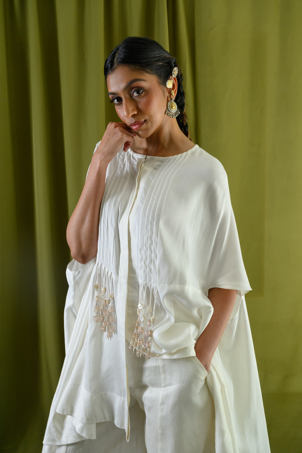 Asymmetric hem long top