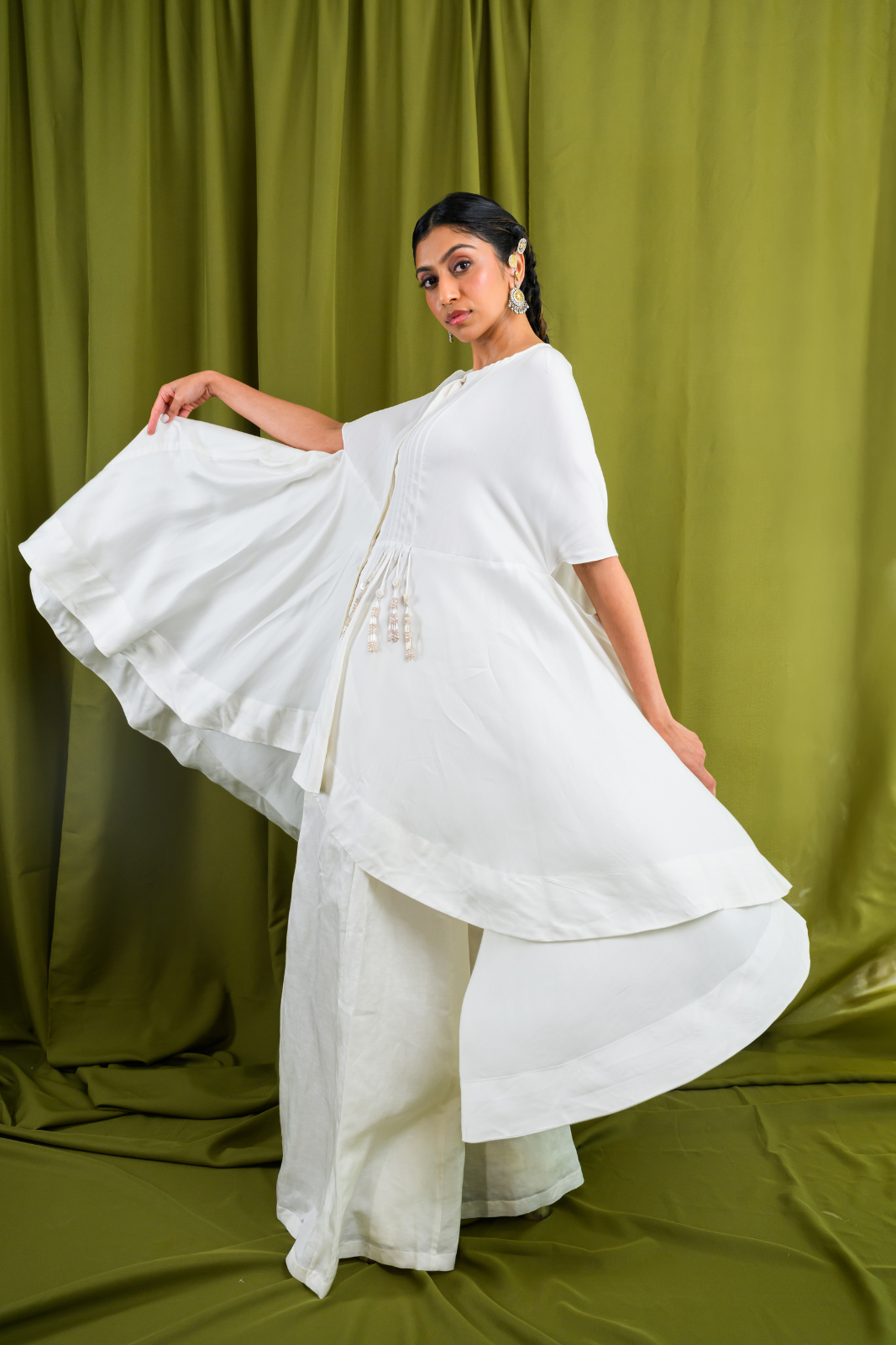 Asymmetric hem long top