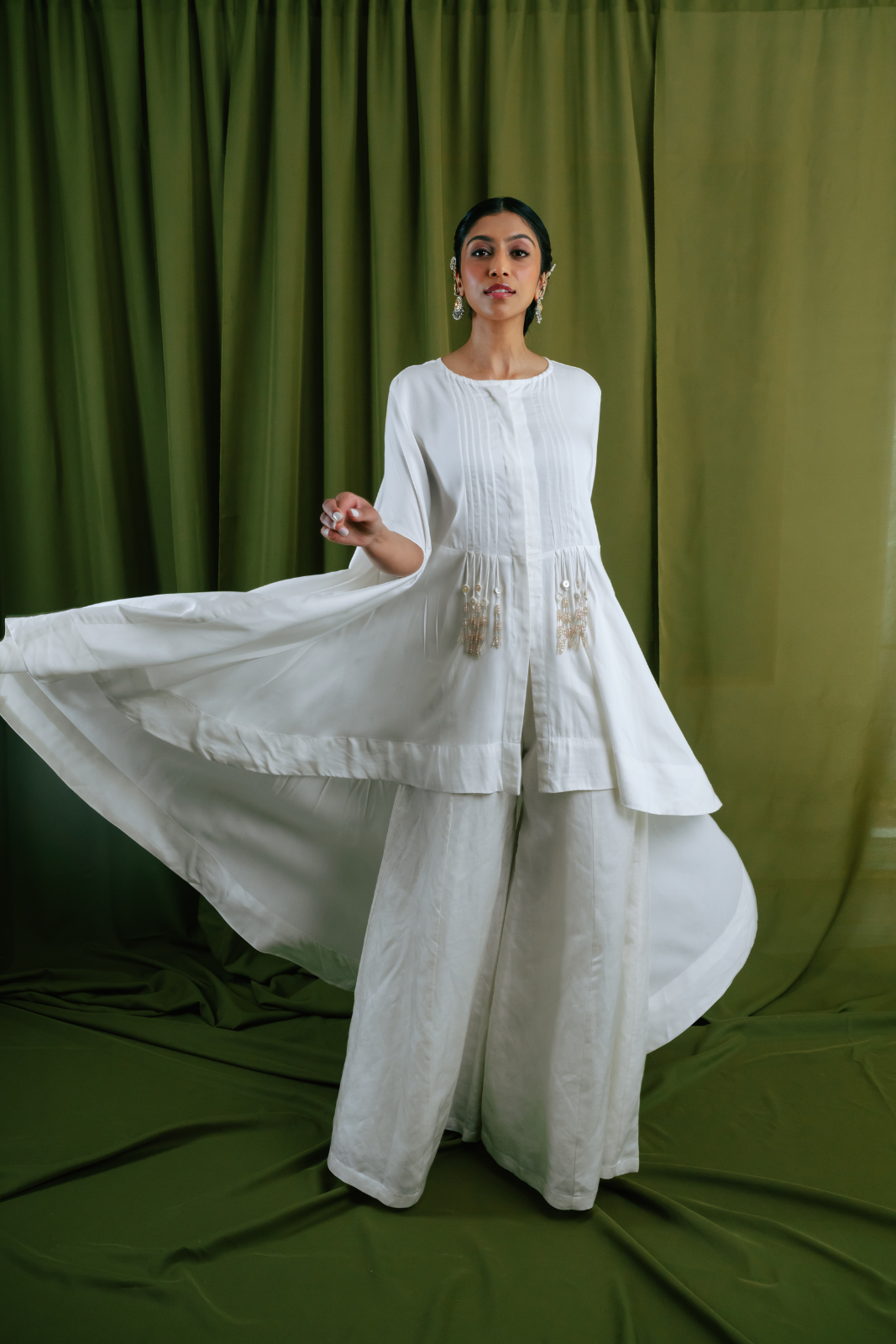 Asymmetric hem long top