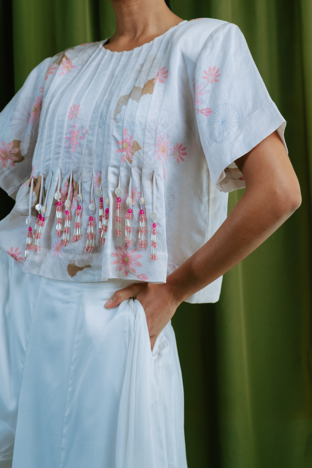 Bodice With Padded Shoulders