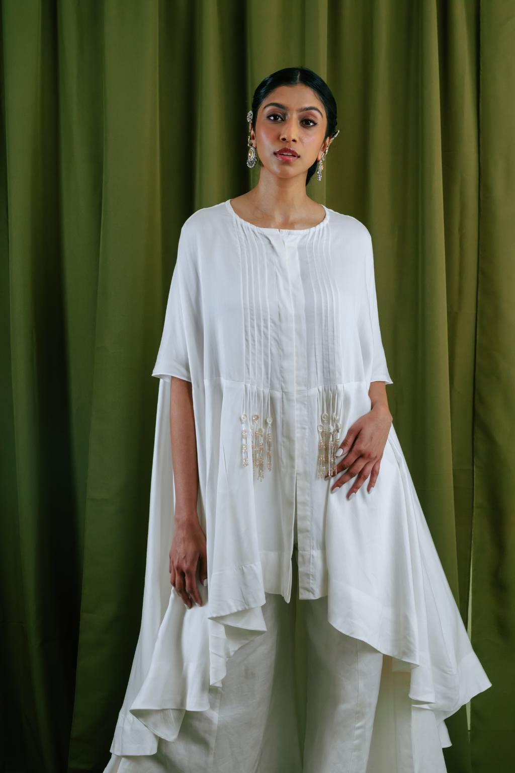 Asymmetric hem long top