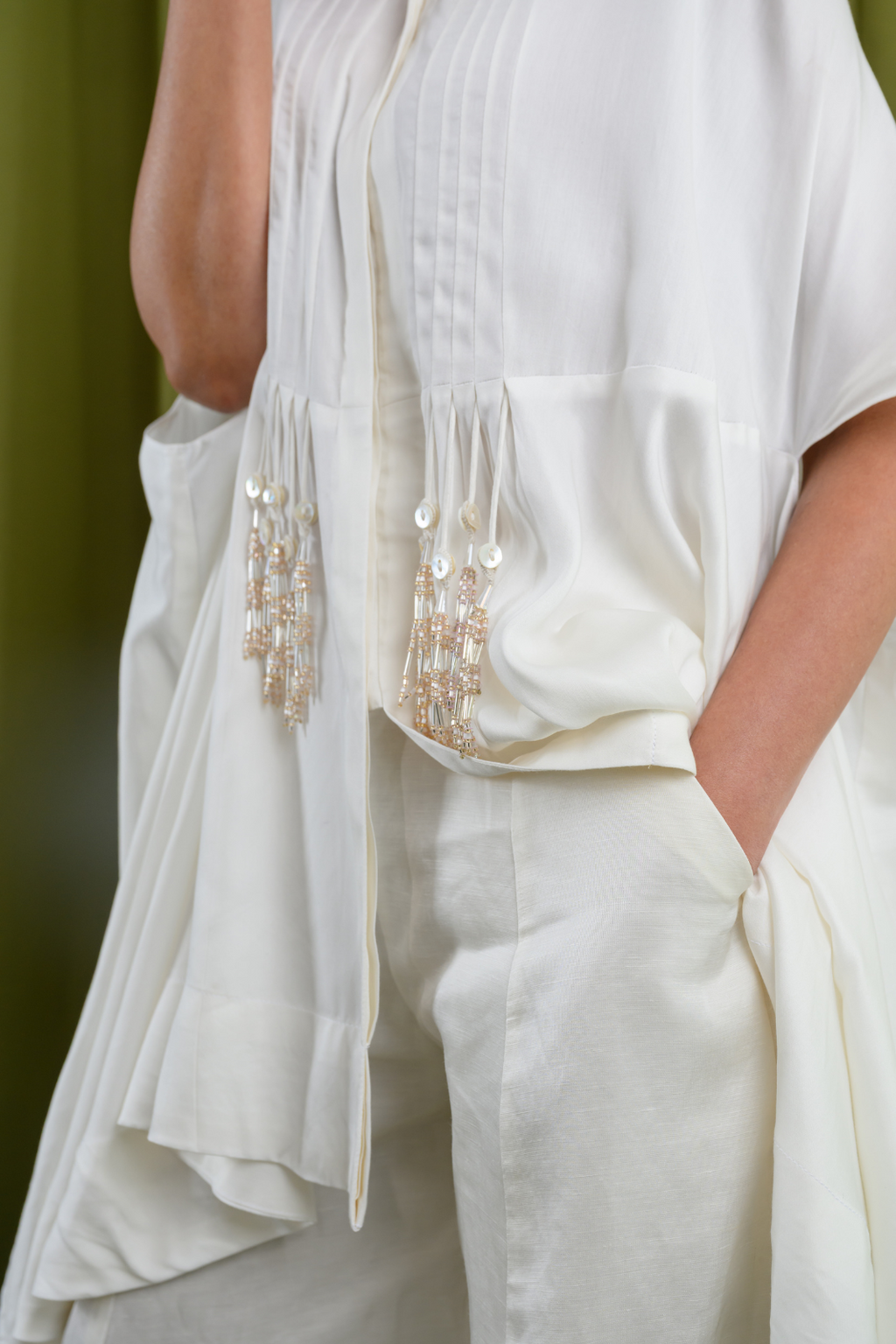 Asymmetric hem long top