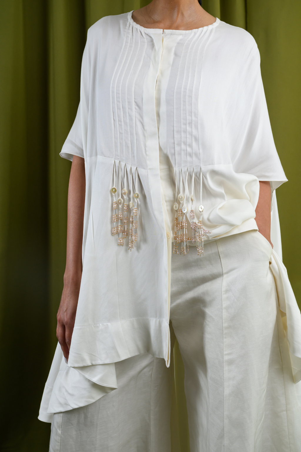 Asymmetric hem long top