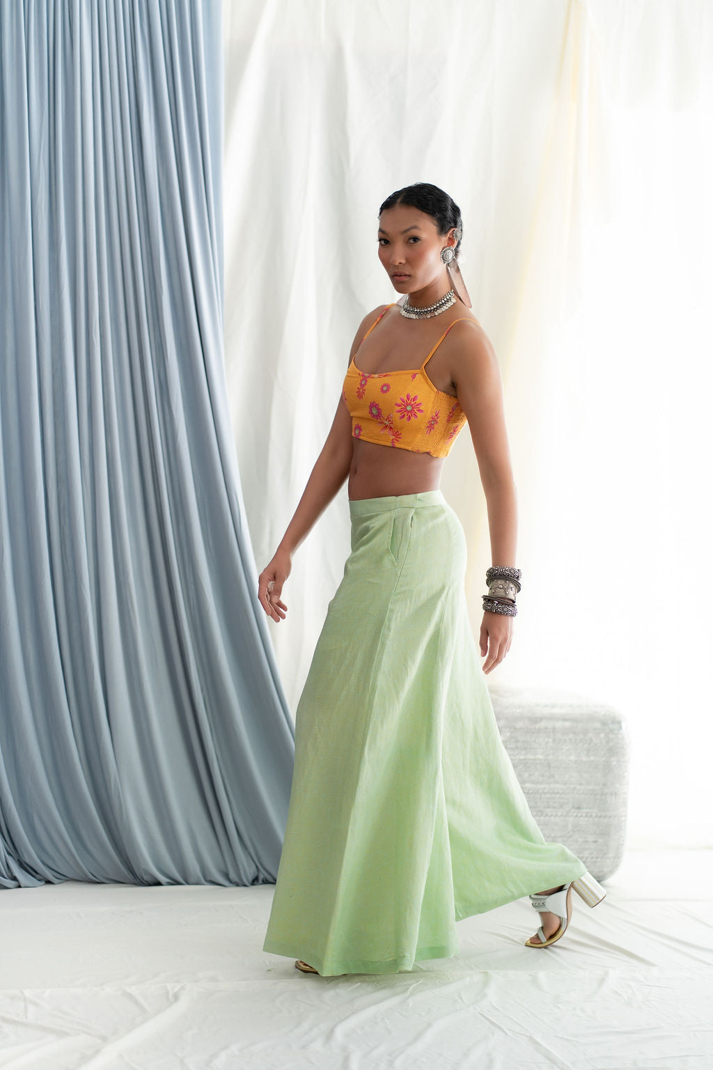 Panelled Flare Pants