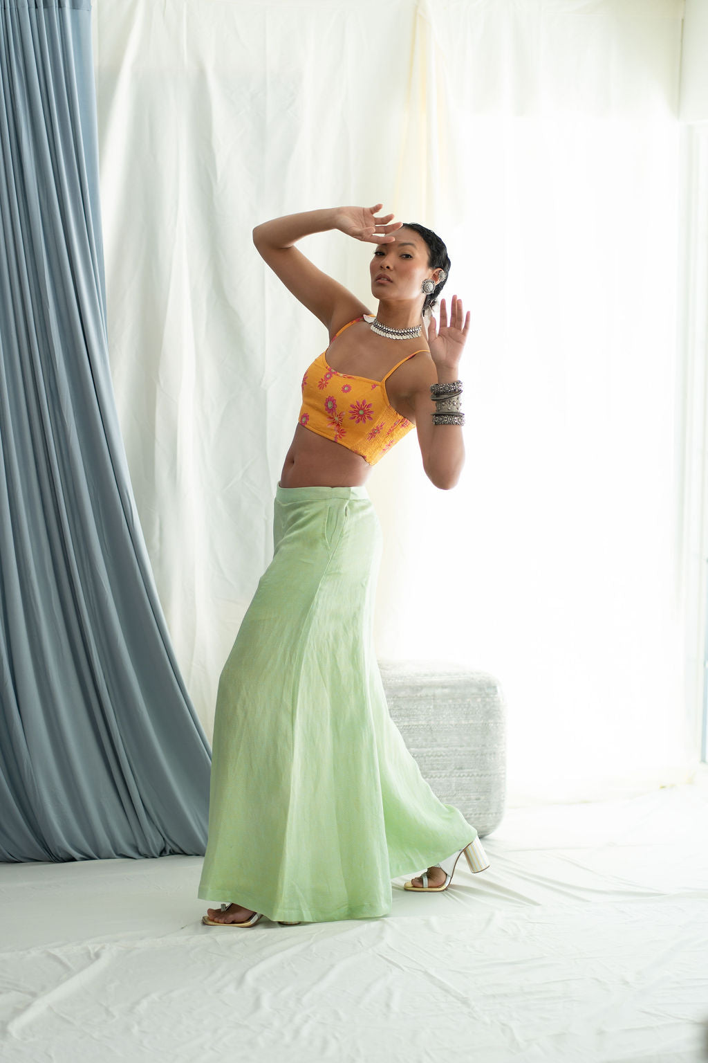 Panelled Flare Pants