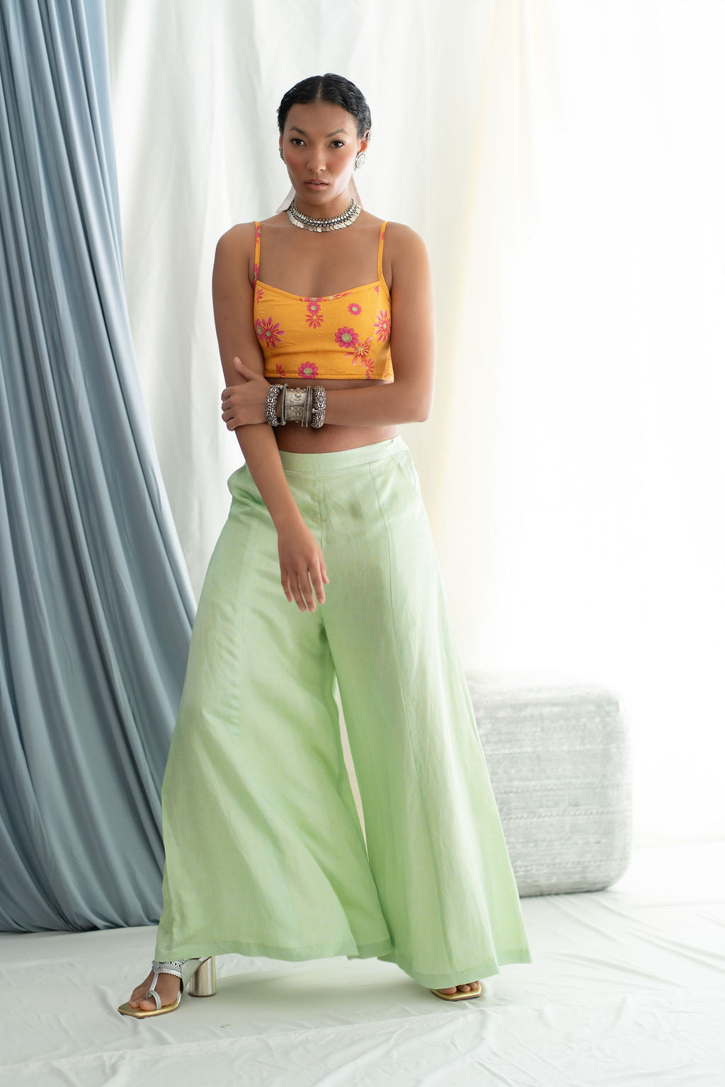 Panelled Flare Pants