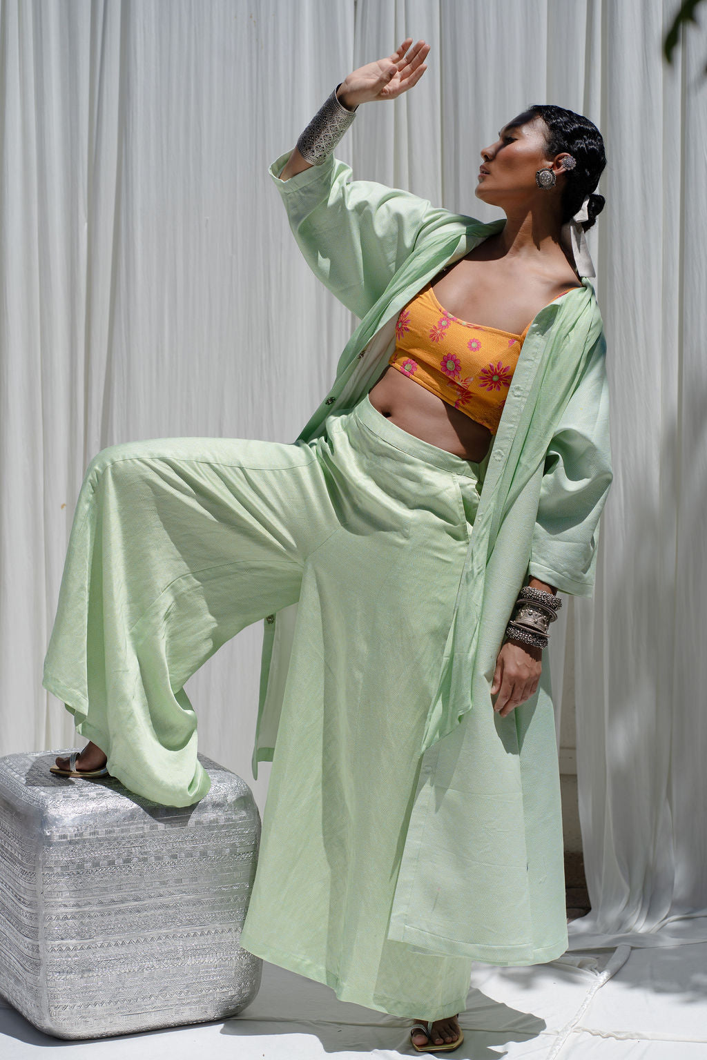 Panelled Flare Pants