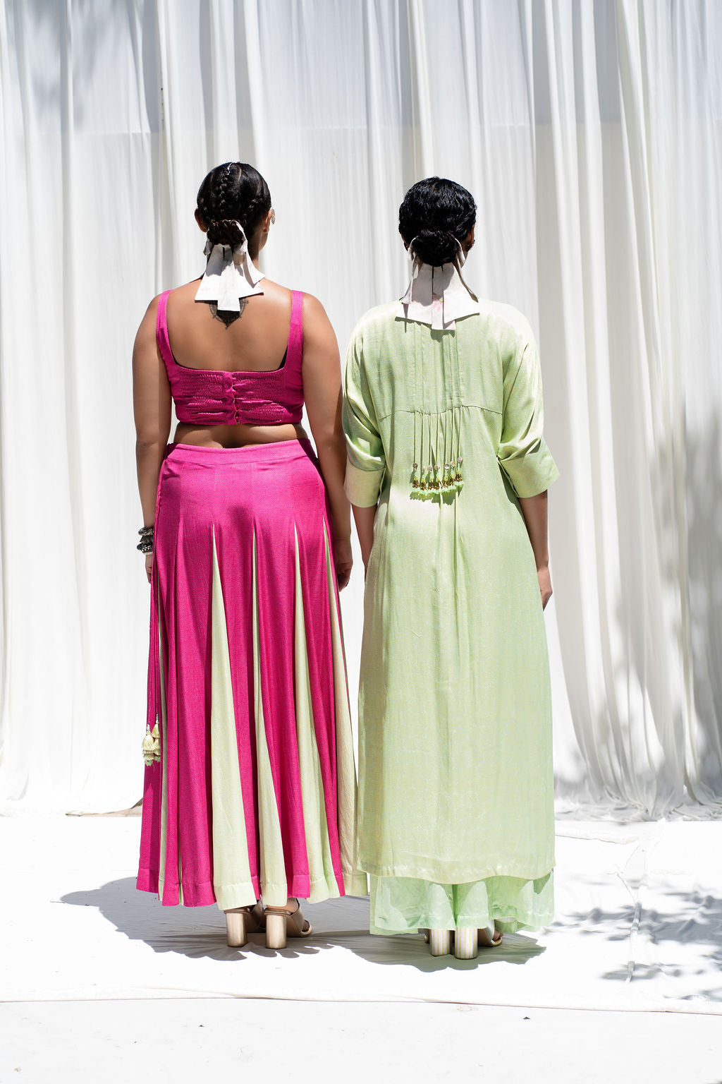 Panelled Skirt With Godet Inserts For Added Flare