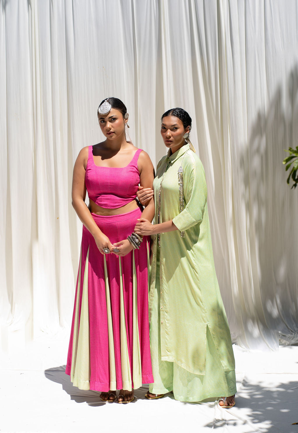 Panelled Skirt With Godet Inserts For Added Flare