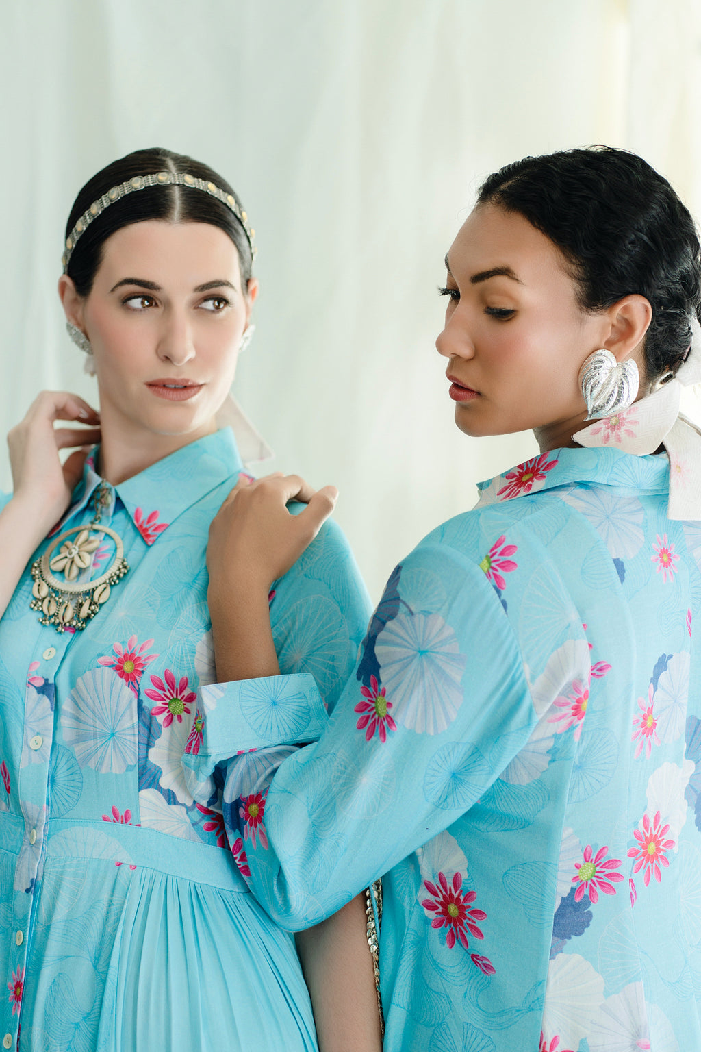 Long Shirt Dress With Side Gathers