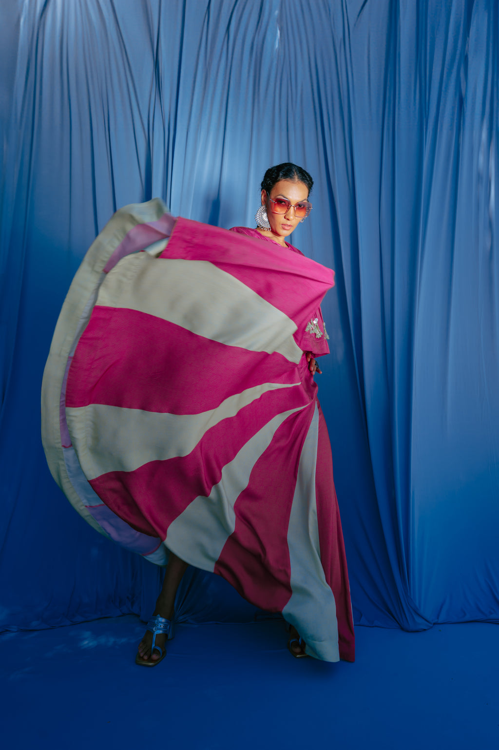 Panelled Skirt With Godet Inserts For Added Flare