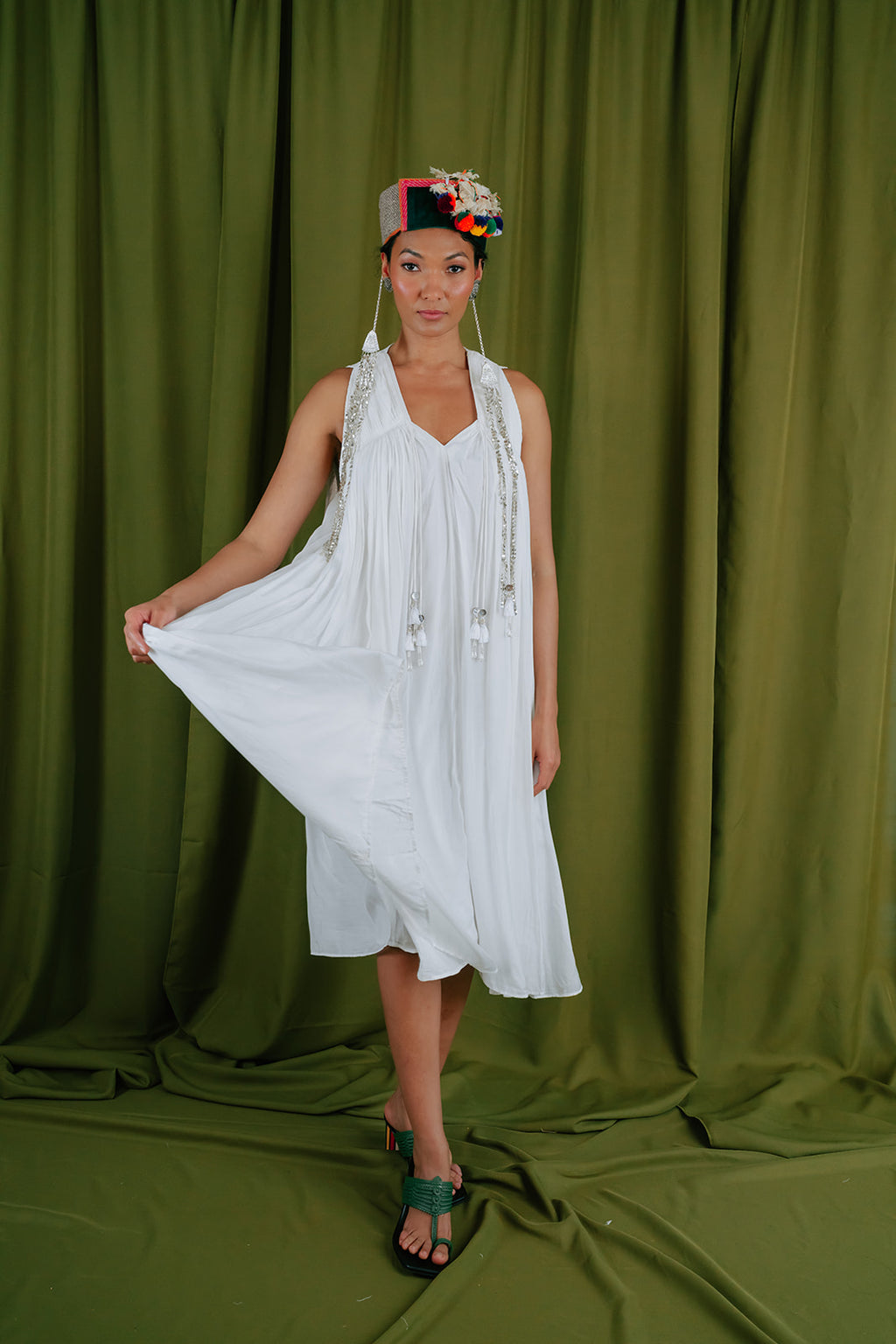 Pleated Long Dress