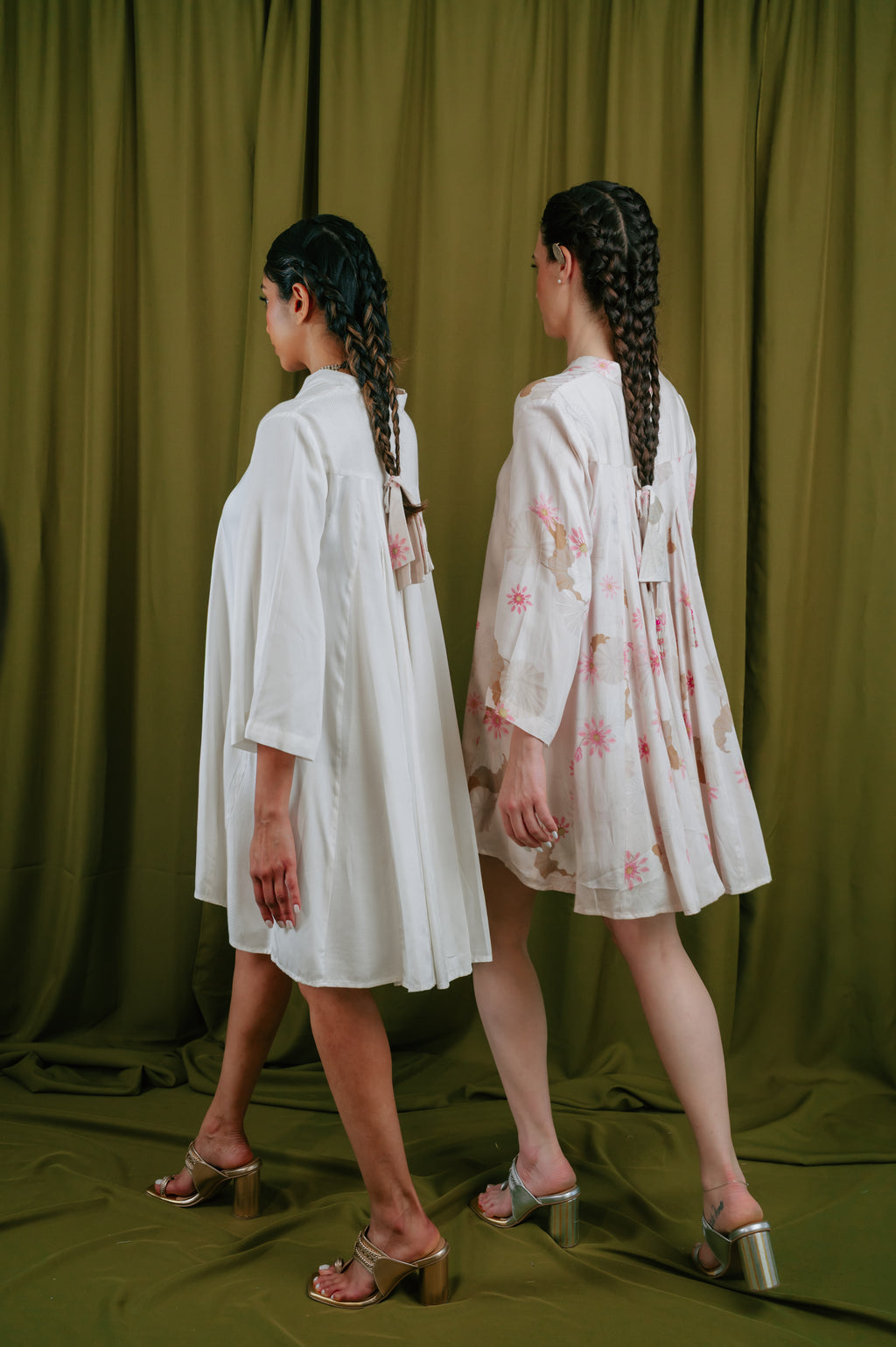 Short Shirt Dress With Panelled Back And Godets