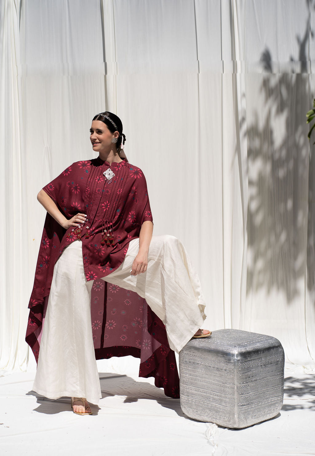 Asymmetric hem long top