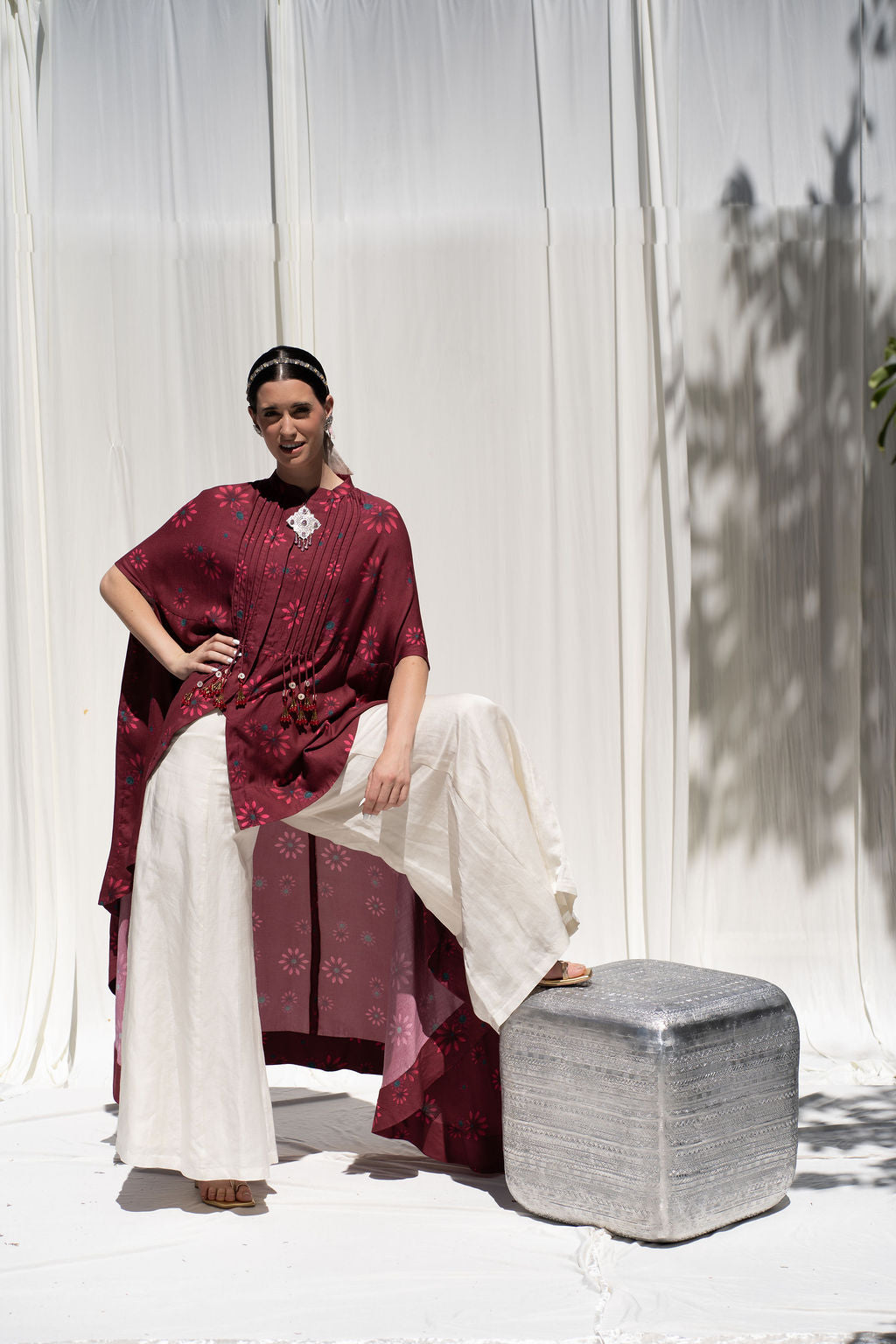 Asymmetric hem long top