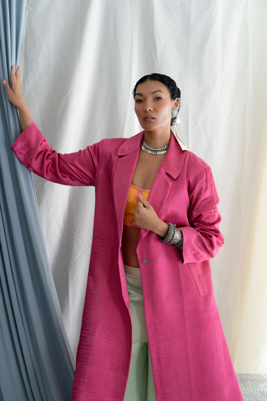 Long Trech Coat With Pocket