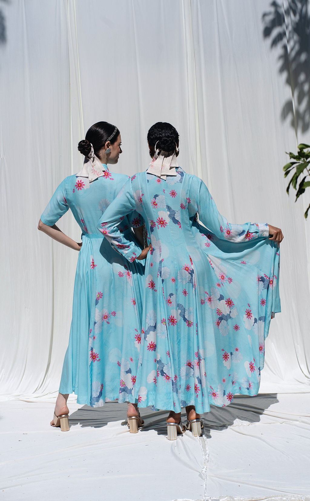 Long Shirt Dress With Side Gathers