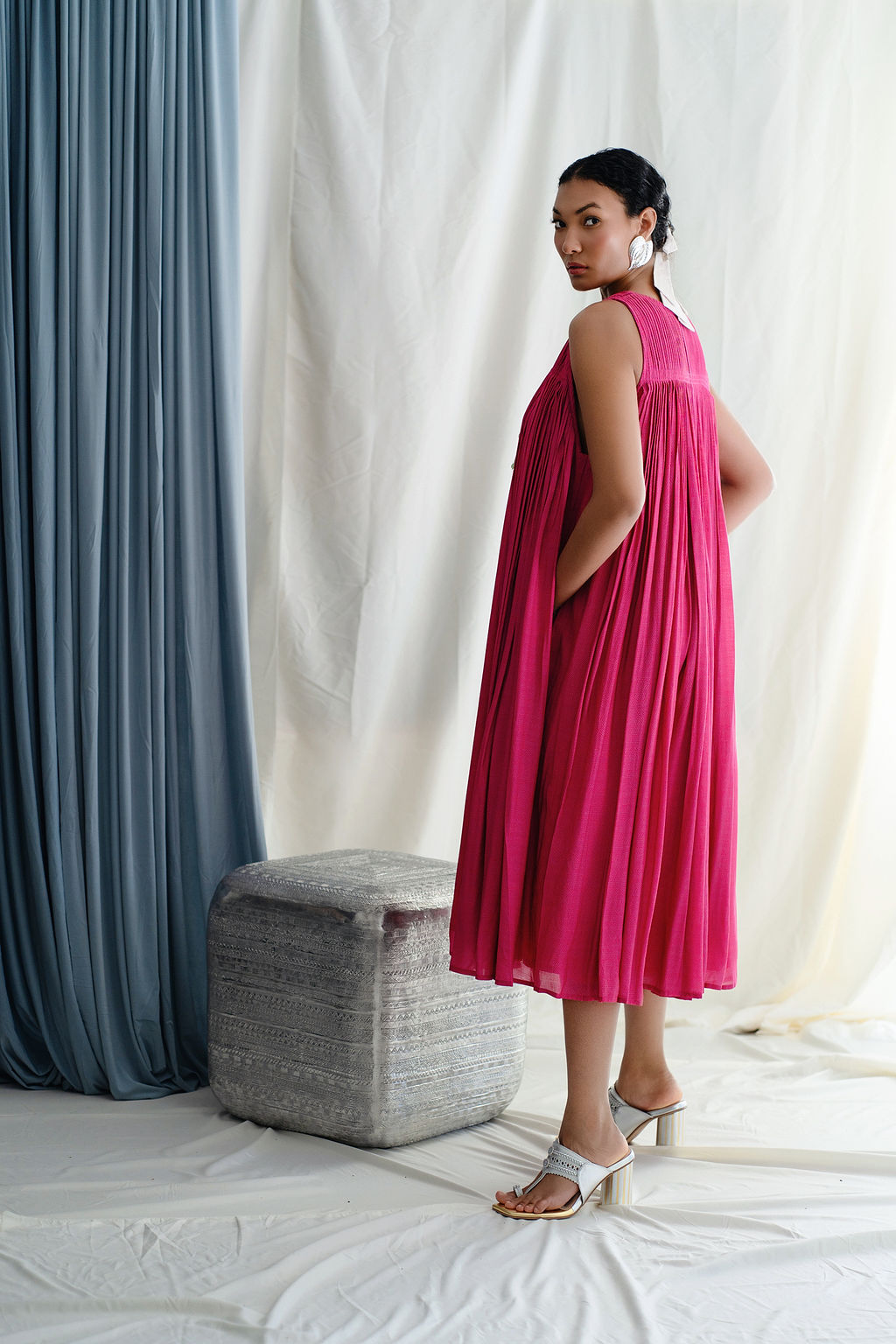 Pleated Long Dress
