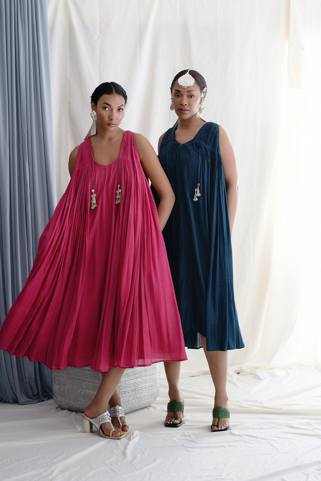 Pleated Long Dress