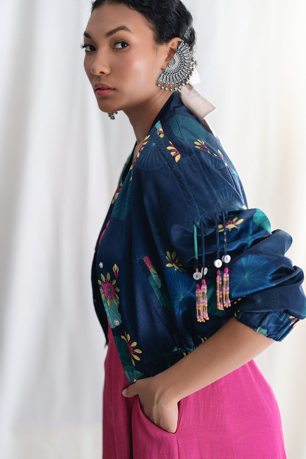 BomberJacket With Elastic Waist