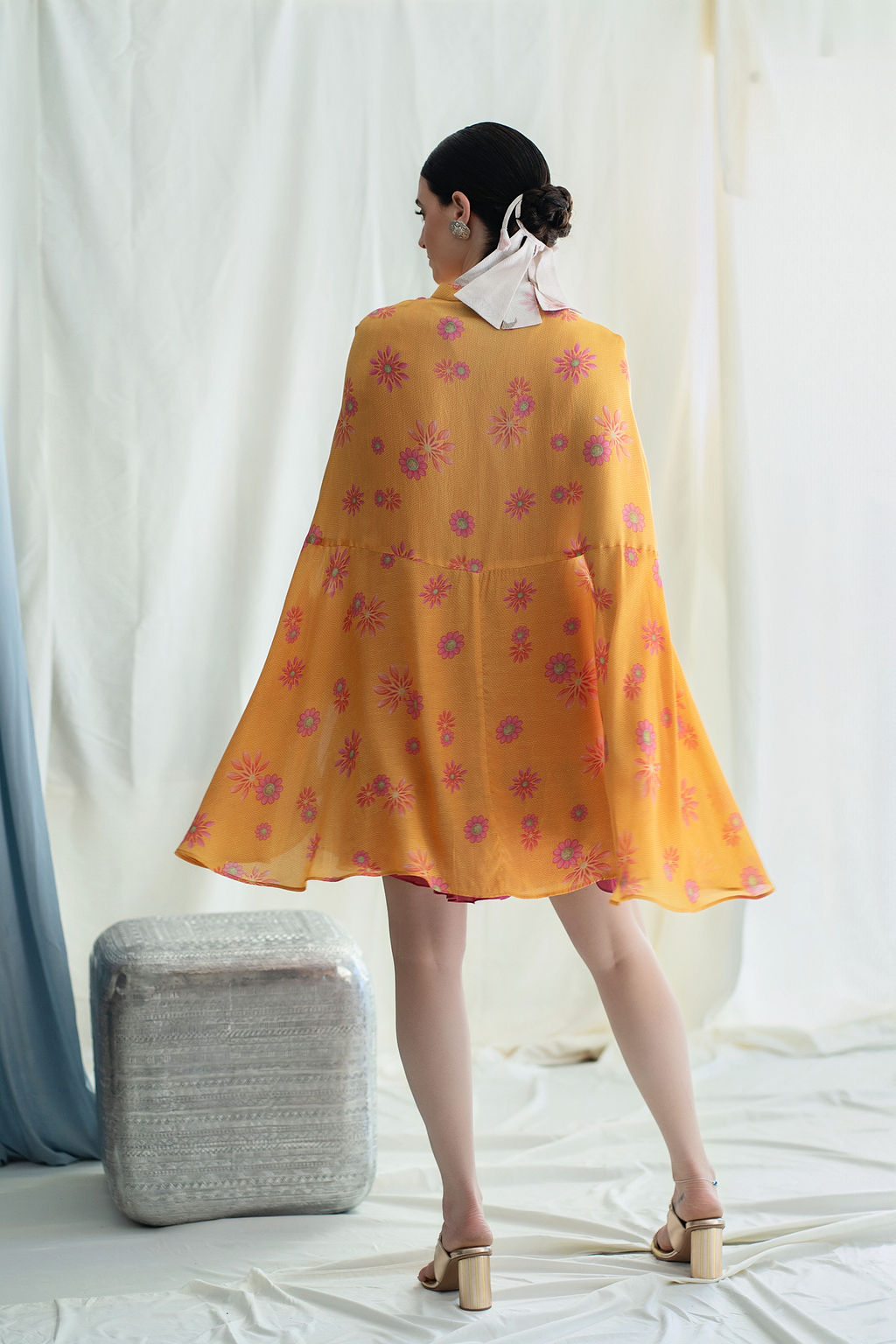 Flowy High low shirt top, front open