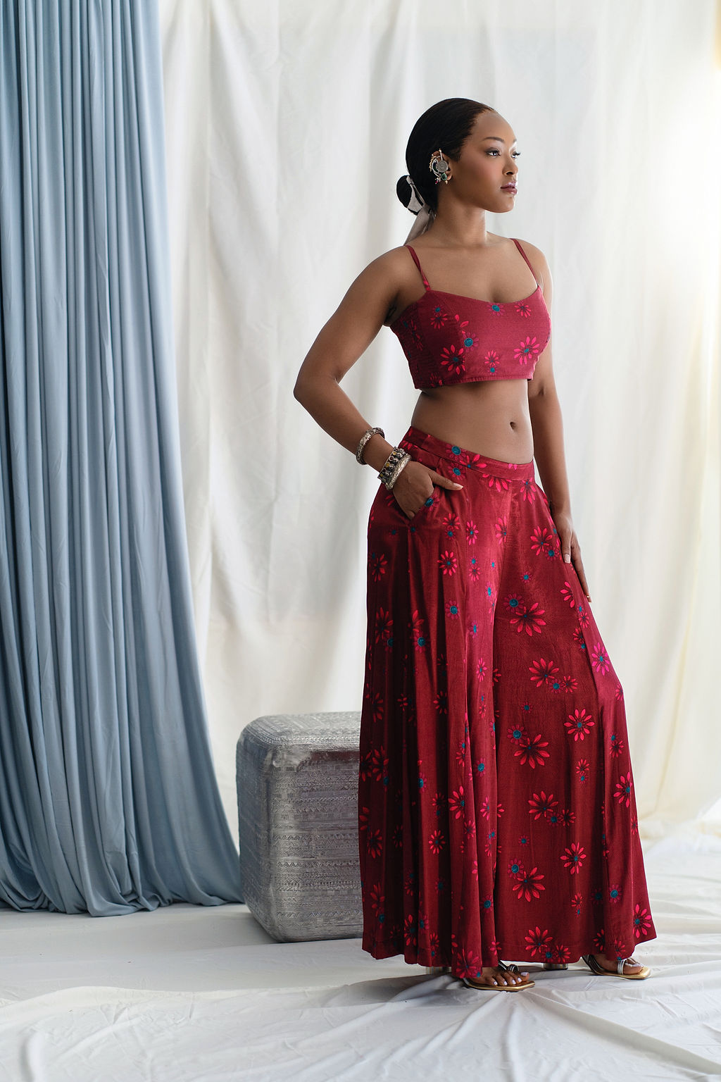 Panelled Flare pants