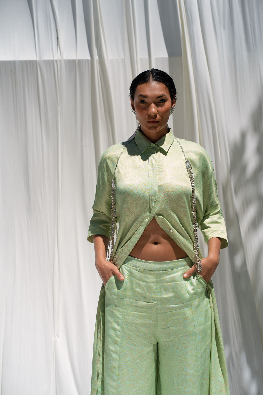 Long Shirt With Broad Cuff