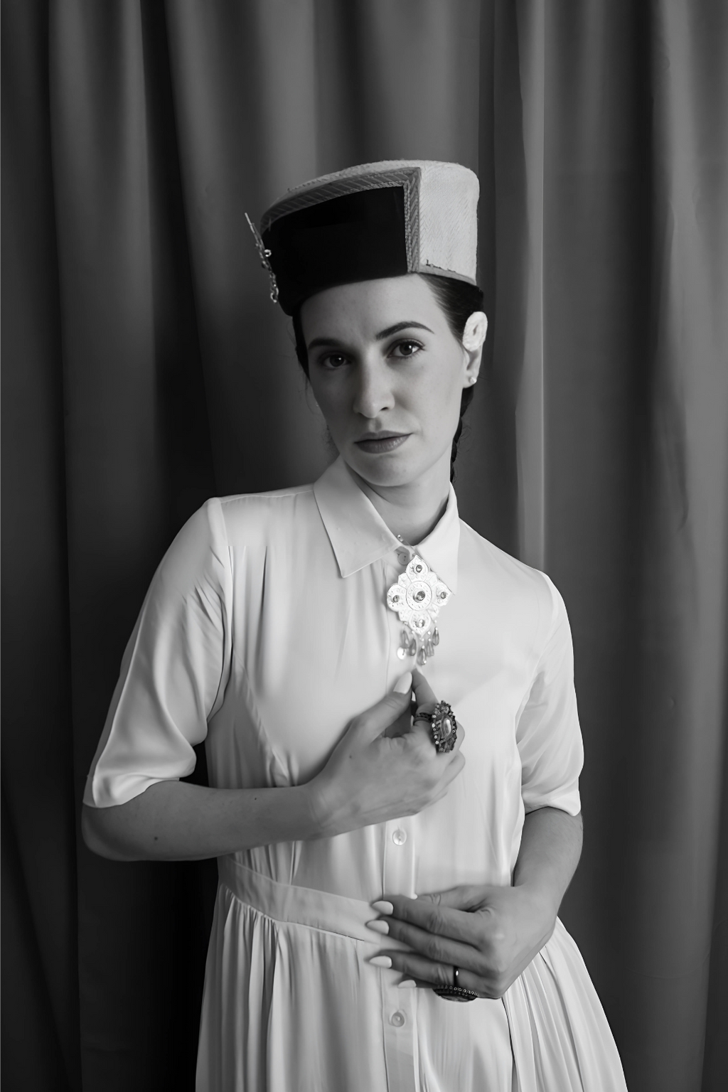 Long Shirt Dress With Side Gathers