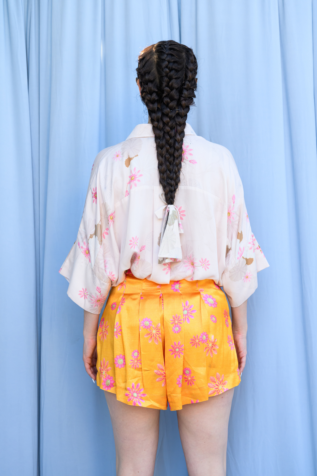 Pleated High Waist Shorts