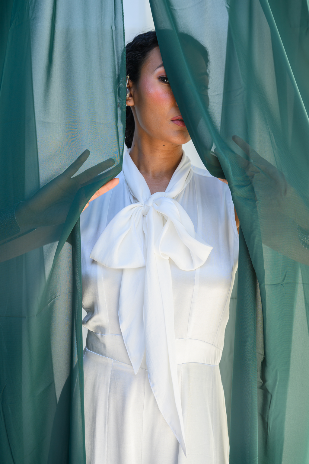 Sleeveless Fit And Flare Paneled Jumpsuit