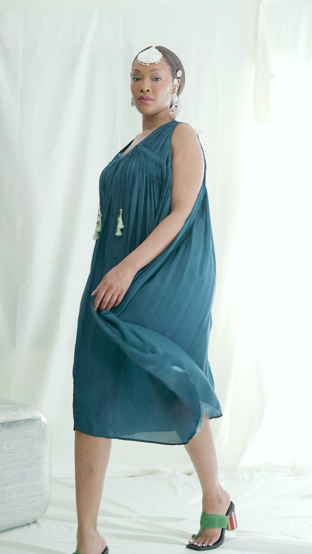 Pleated Long Dress