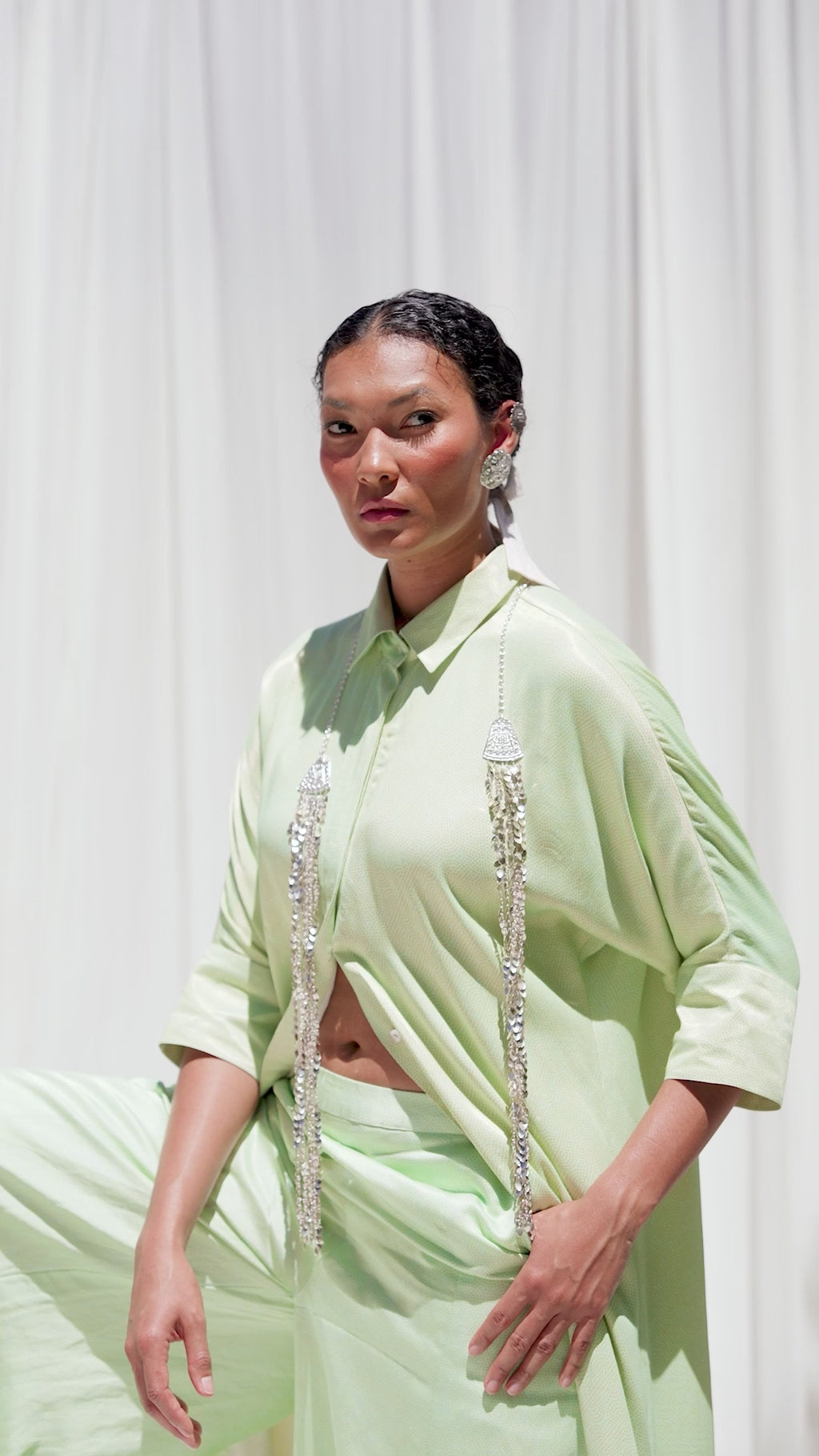 Long Shirt With Broad Cuff