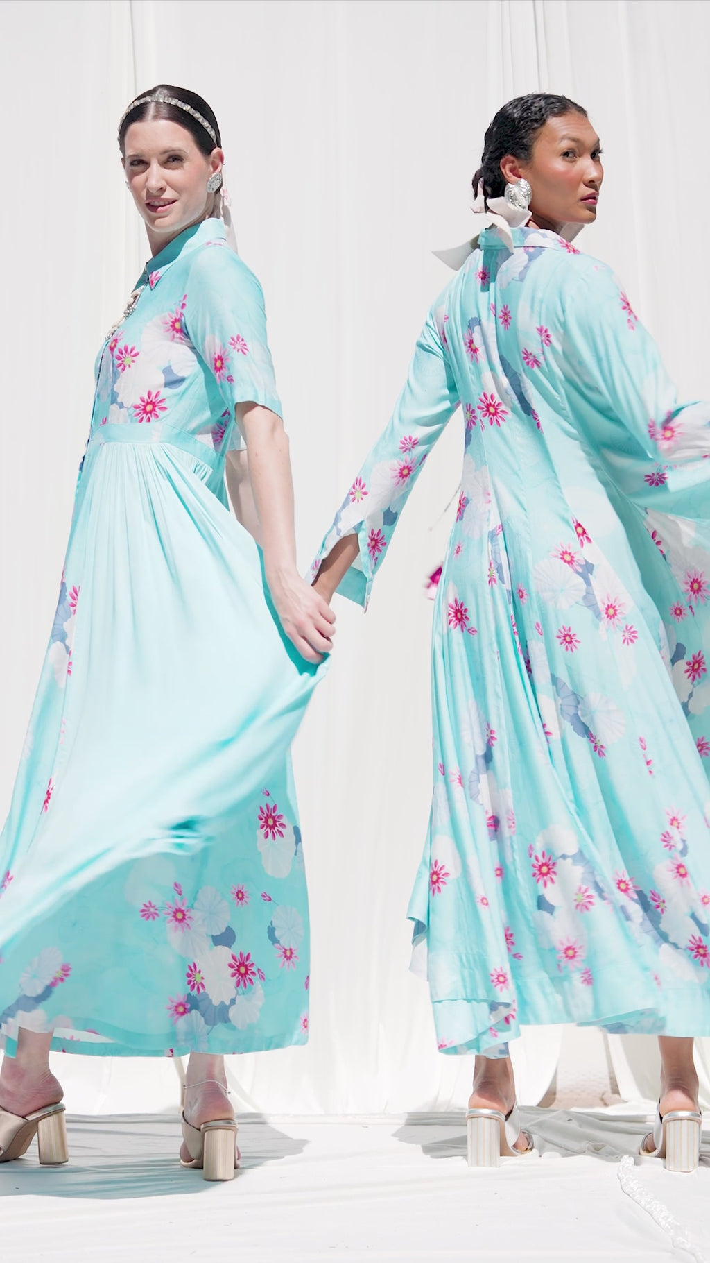 Long Shirt Dress With Side Gathers